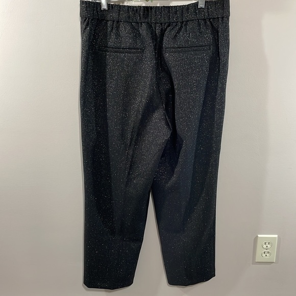 NWOT LOFT Pull On Tapered Pants In Black Shimmer L - Picture 7 of 16